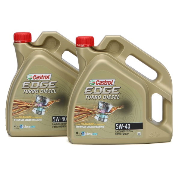 Set 2 Buc Ulei Motor Castrol Edge Turbo Diesel Titanium 5W-40 4L 1535BA